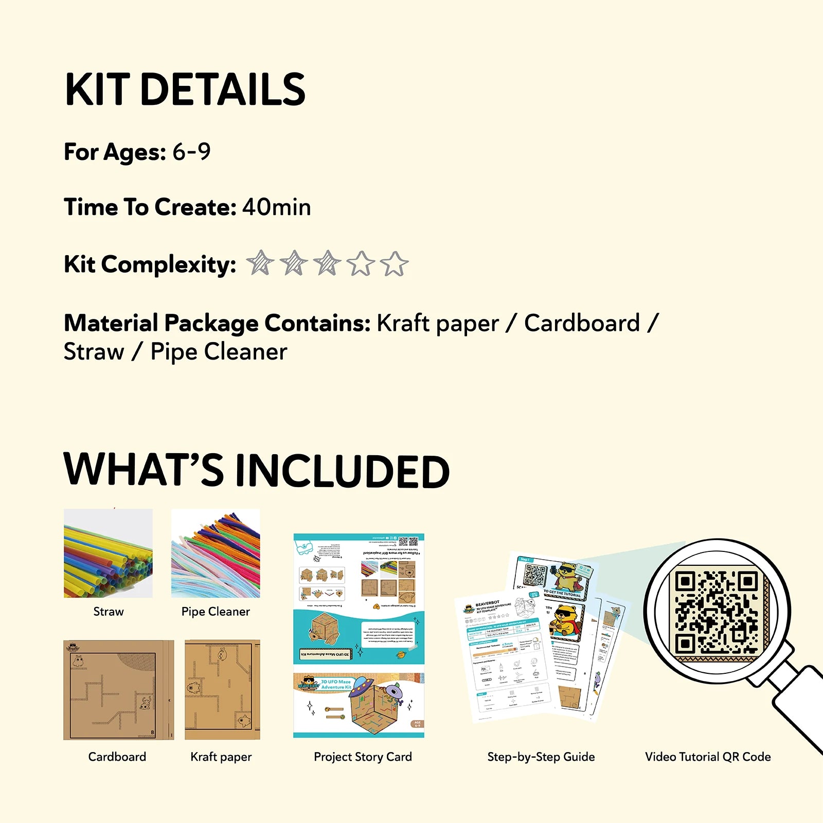 Kit de Matériel d'Aventure dans le Labyrinthe OVNI 3D