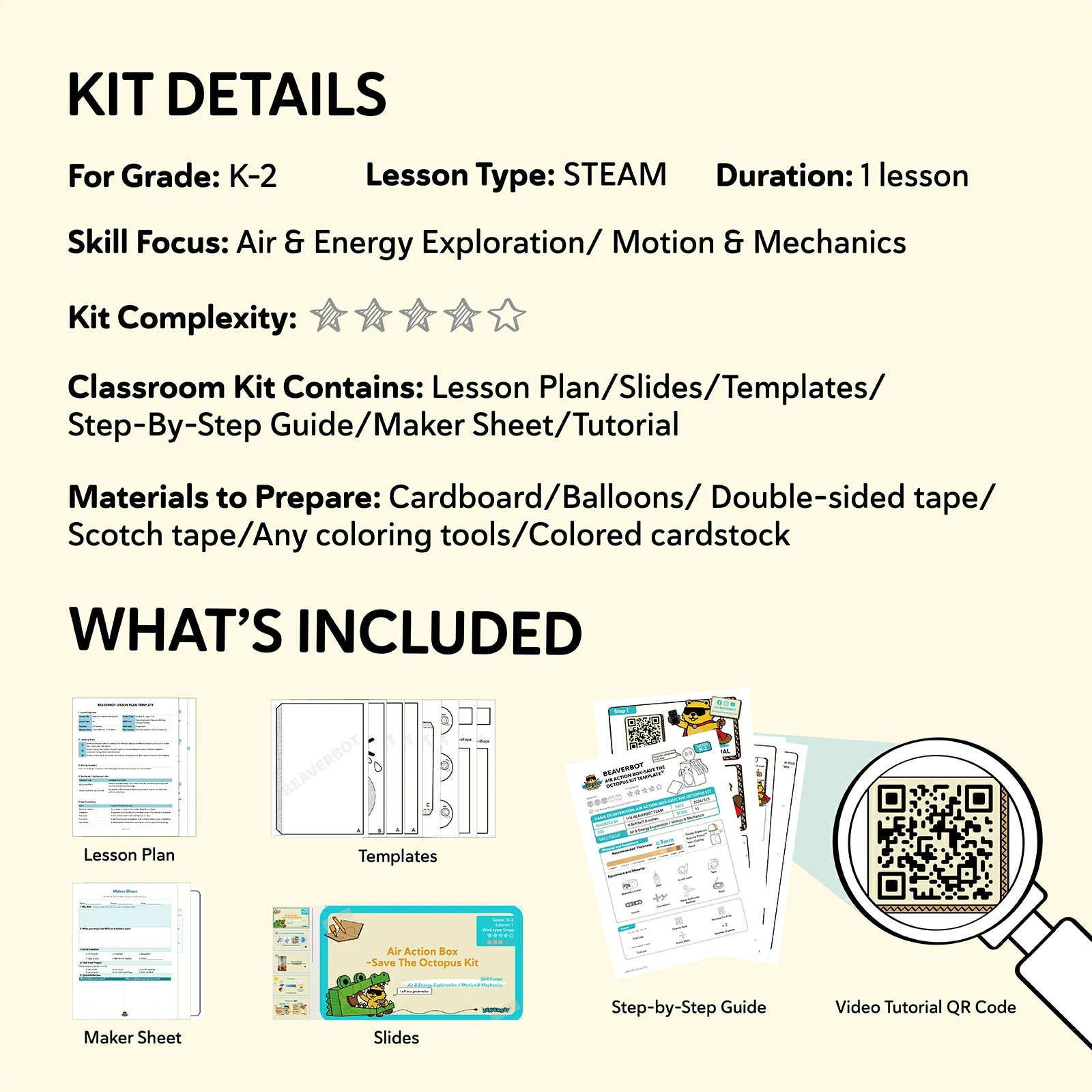 Air Action Box — Save The Octopus Digital Kit for Classroom