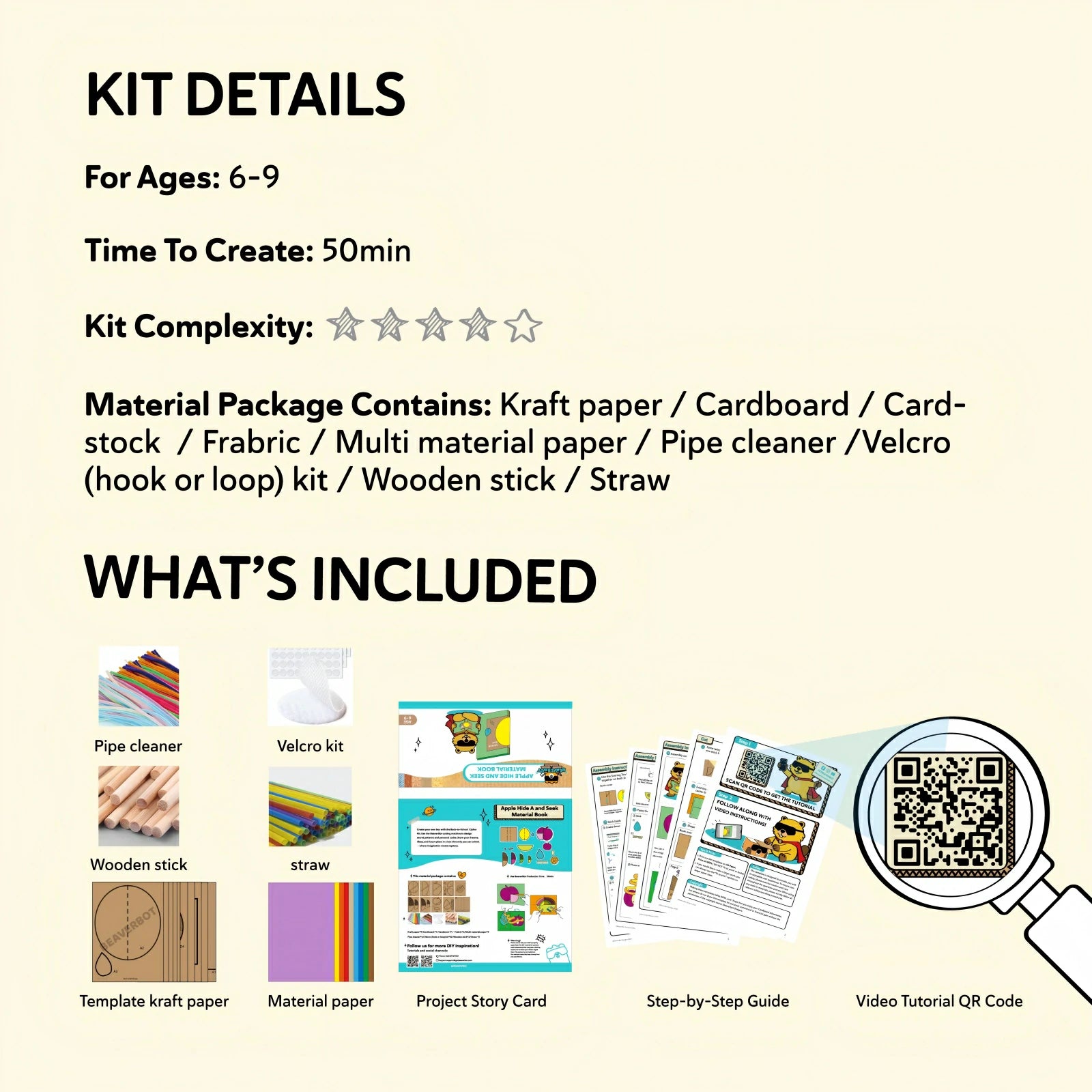 Apple Hide and Seek Material Book Kit