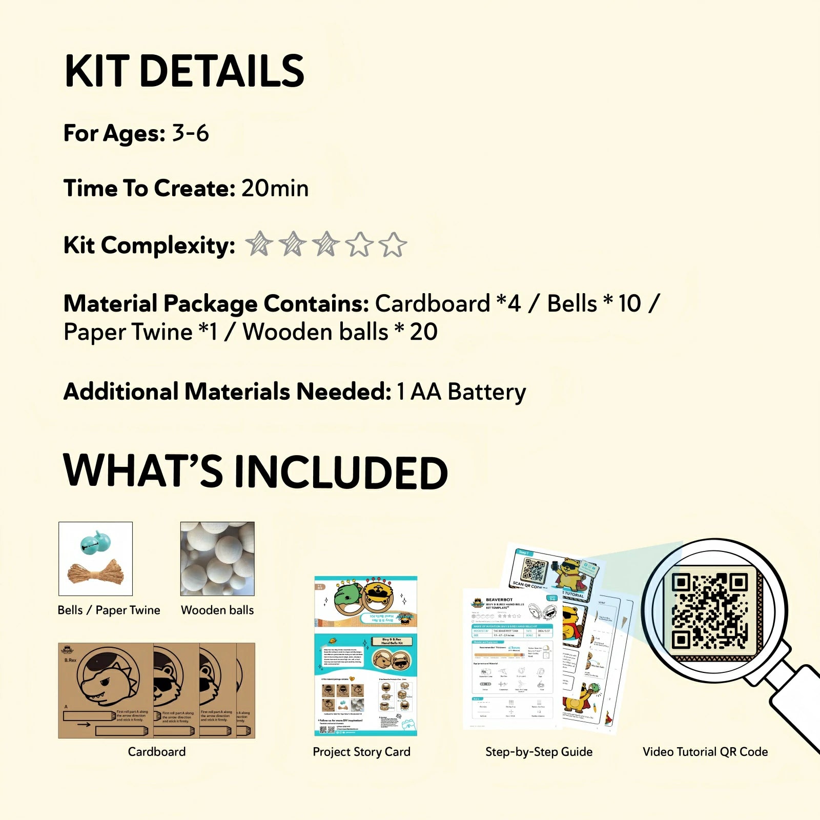 Bivy & B.Rex Hand Bells Material Kit