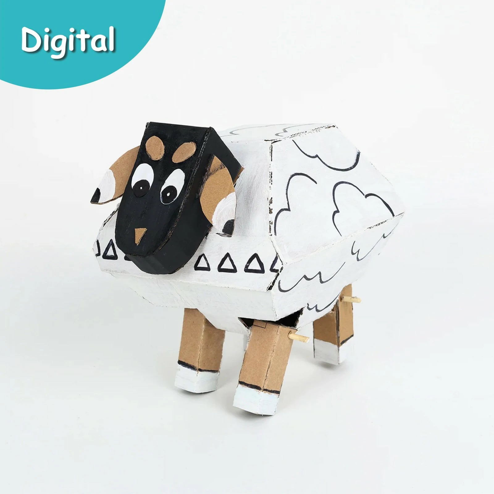 Cardboard Sheep Digital Kit