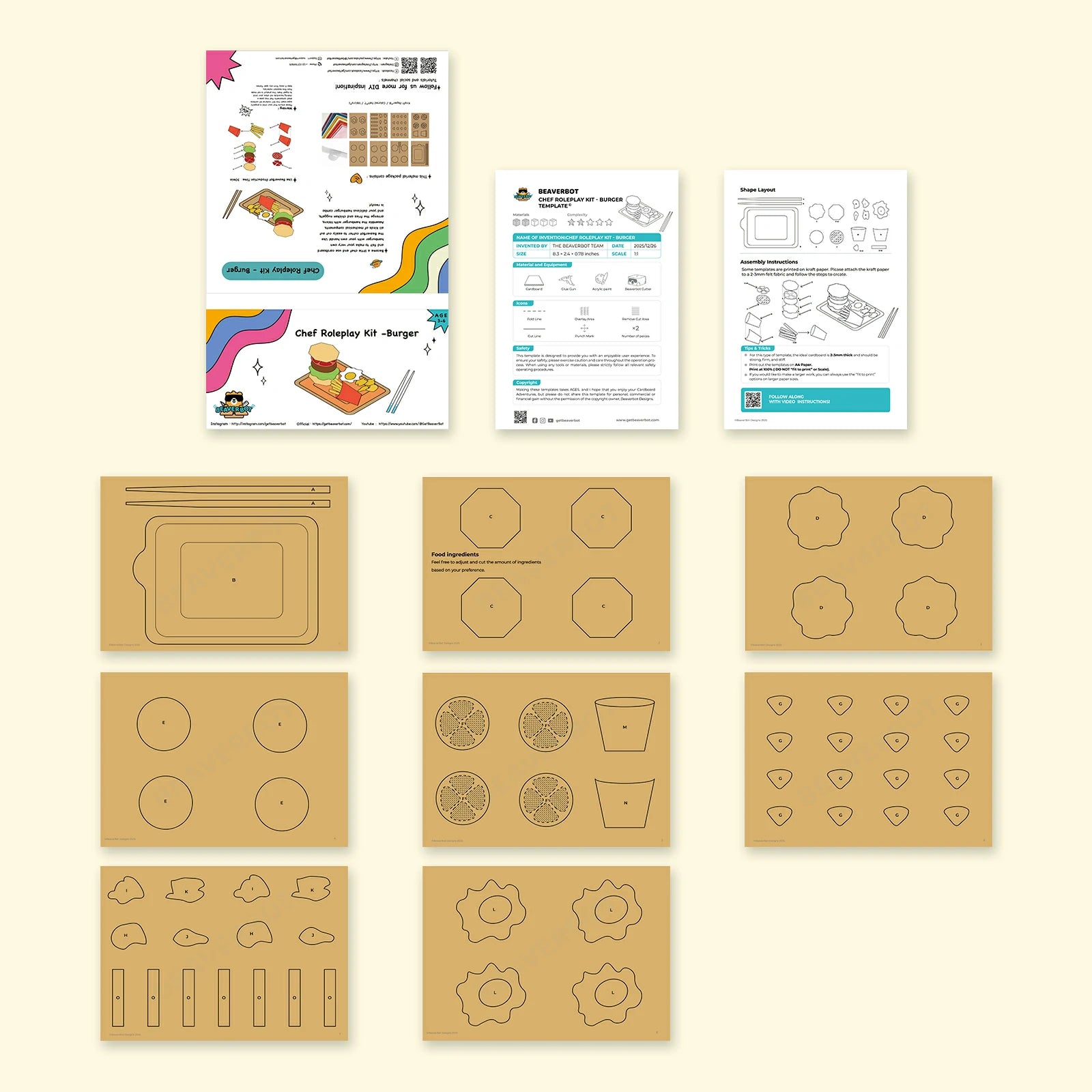 Chef Roleplay Material Kit – Burger