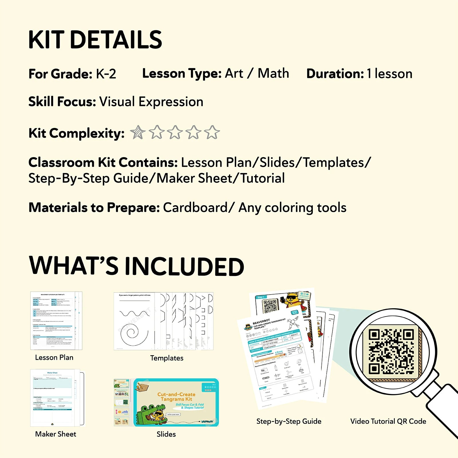 Cut-and-Create Tangrams Digital Kit for Classroom