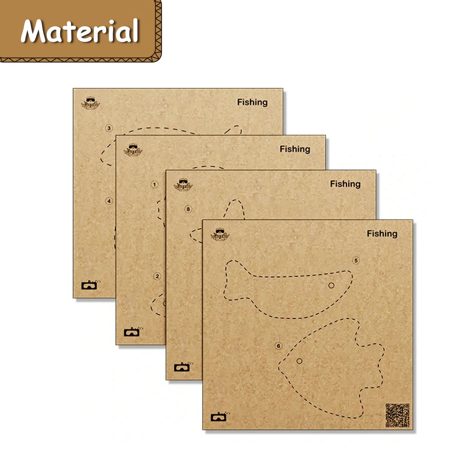 Fishing Cardboard Material Kit