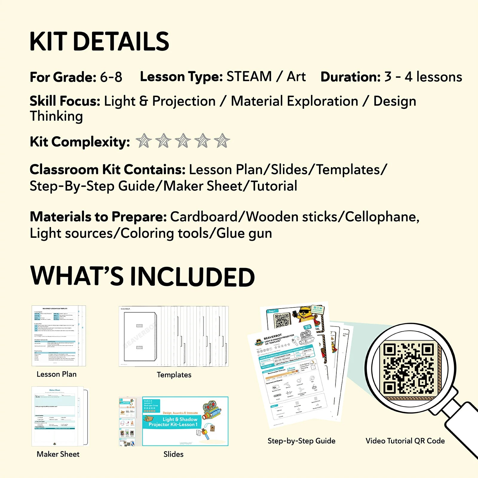 Light & Shadow Projector Digital Kit for Classroom