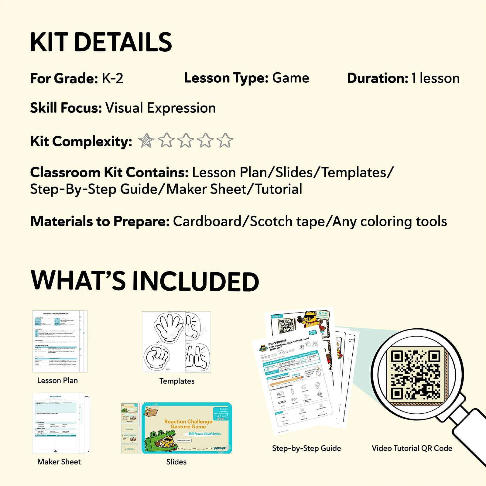Reaction Challenge — Gesture Game Digital Kit for Classroom
