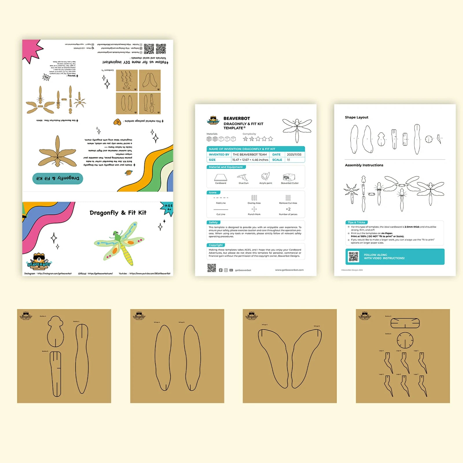 STEAM Interlocking Dragonfly Material Kit