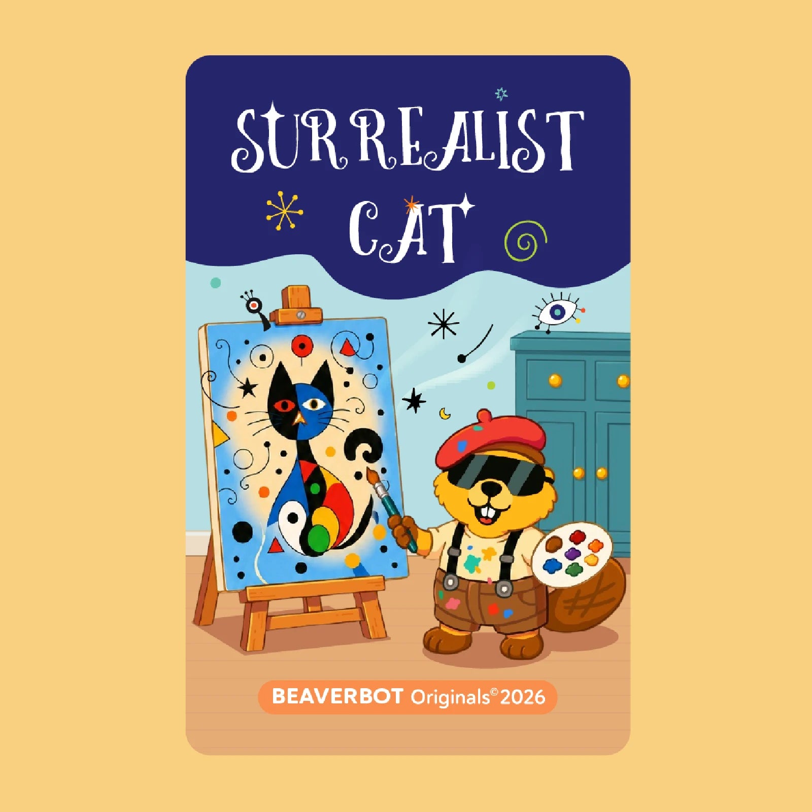 Surrealist Cat Project Card